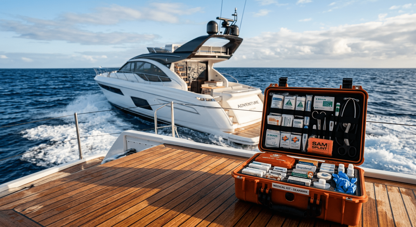 Dotation médicale pour yacht et grande plaisance hauturière : le guide complet 2024